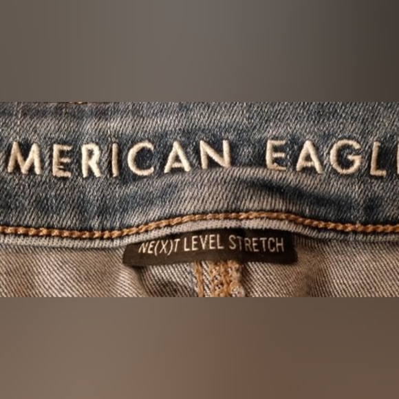 High Waisted Blue Denim Jeggings - Picture 4 of 4